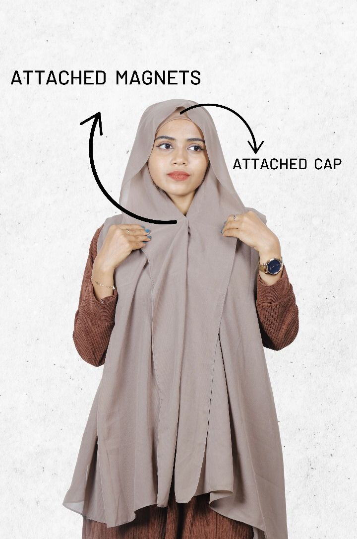 Slider Mag Hijabs in various colors, featuring a magnetic closure for easy and secure wear.