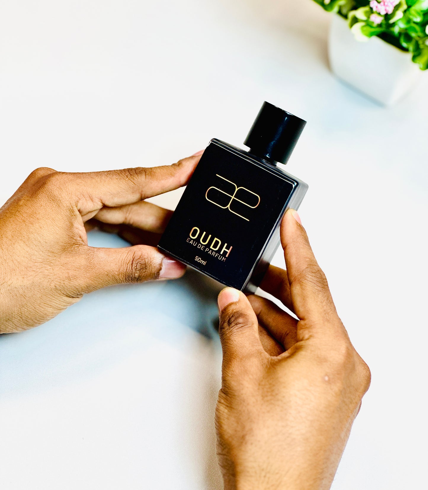 Blaek Oudh Perfume: Bold and luxurious scent with saffron, oud, and rose.